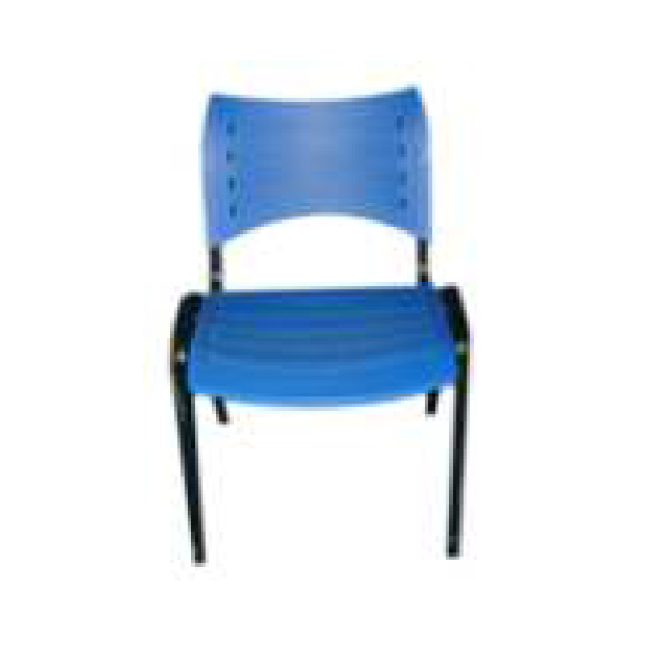 Aluguel de Cadeira fixa com assento e encosto em PVC azul